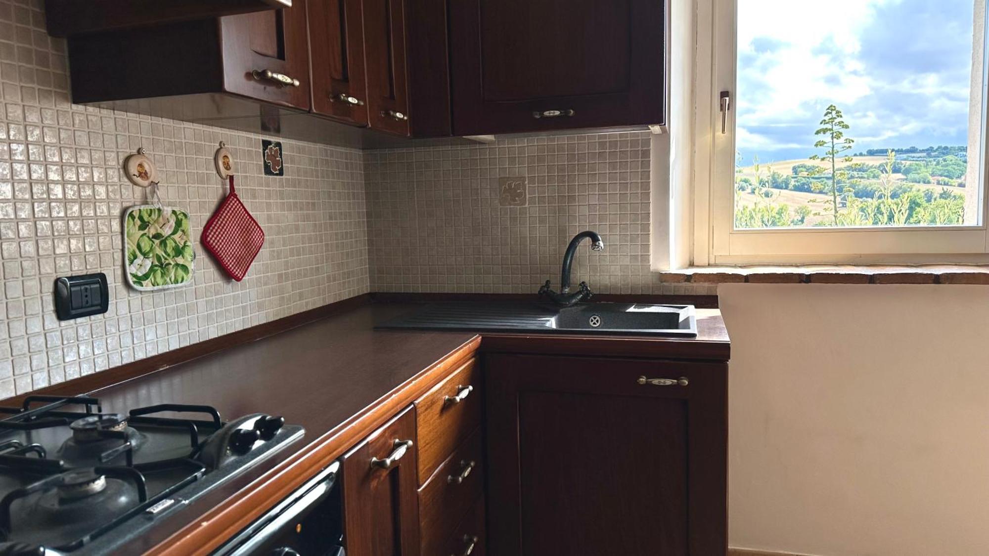 S214 - Sirolo, Trilocale Con Giardino In Zona Tranquilla Daire Dış mekan fotoğraf